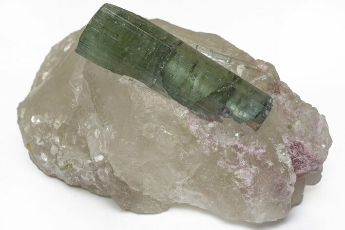 Green Verdelite Tourmaline in Quartz - Brazil #217526